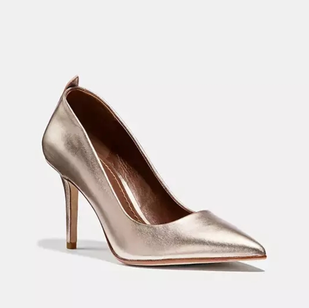 Coach Gold Metallic Heels